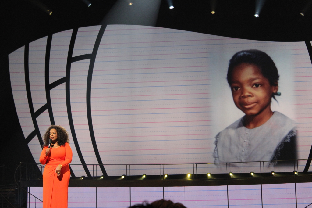 When Oprah Winfrey was growing up in Mississippi, her grandmother would wash clothes for other people and then hang them to dry in the backyard. She told Winfrey to pay attention to how she did it because Winfrey would one day have to it, too. At that moment, Oprah knew she wouldn't be doing that. The message came to her in a whisper.  Photo by: Sonya Boatwright 