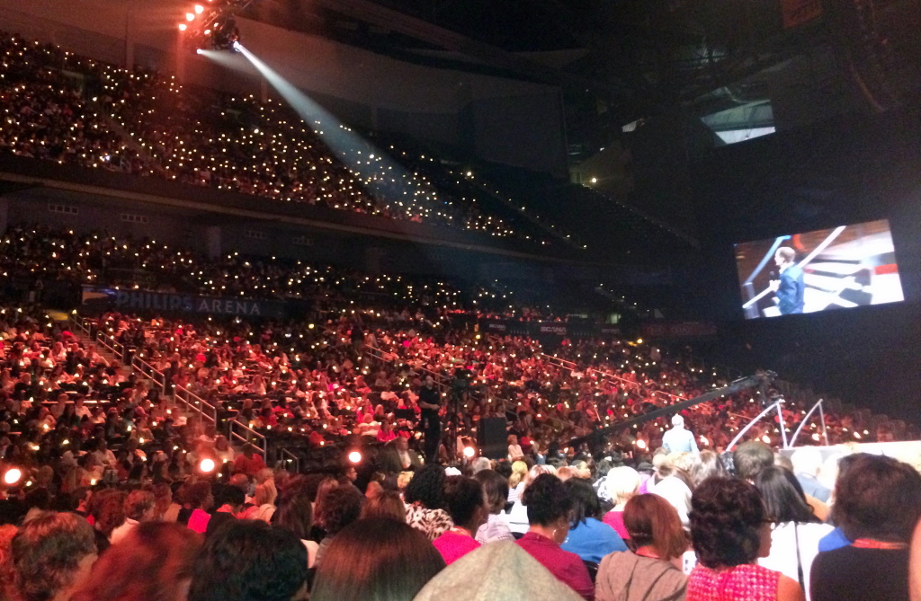 Atlanta's Philips Arena was packed during the weekend tour with Oprah in early September 2014.  Photo credit: Chanda Temple 