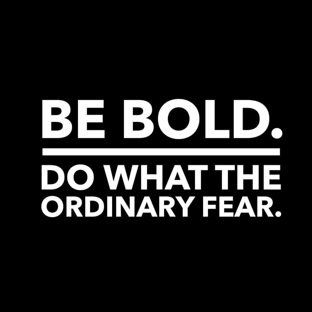 Being bold is what gets you noticed. But you know what? It's hard to step out, stand up and get noticed. It's easier to take the road of the less resistance and just sit back in the cut for things to happen. But "sitting back'' is the lazy way out. Nothing happens. Things remain the same. Action is what brings about change. So, if you've been thinking about doing something to bri