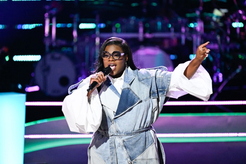 Jasmine "Jazz'' McKenzie performs on "The Voice'' on Oct. 13, 2025. (Photo Source: NBC) 