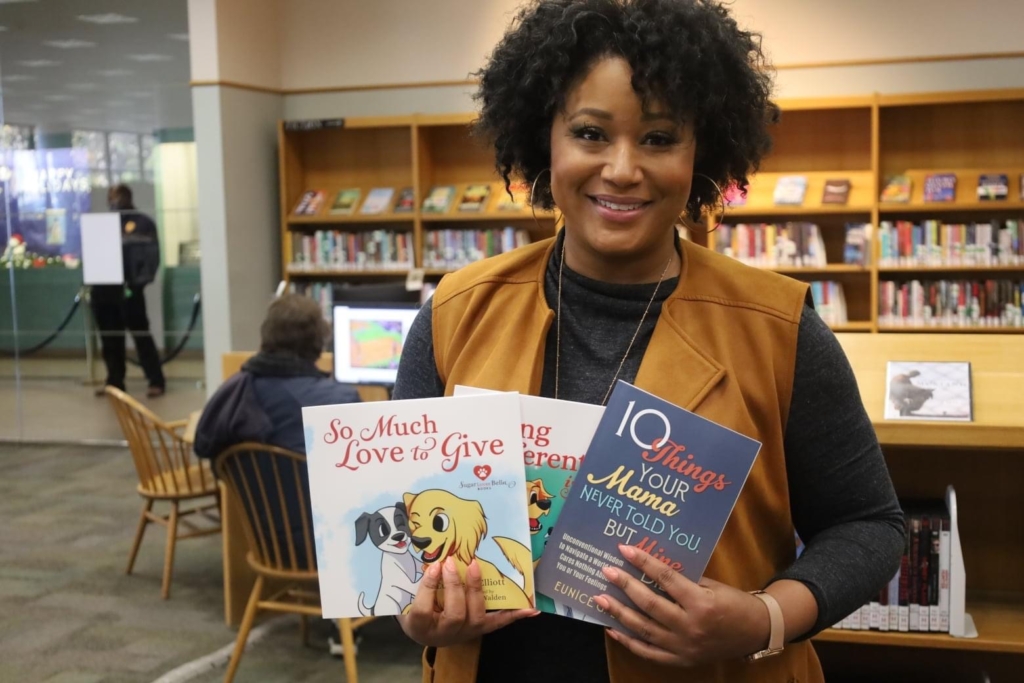 Eunice Elliott has written two children's books that feature her two dogs, Sugar and Bella; and a book with life lessons she learned from her mother. Books are available on her website, www.euniceelliott.com.