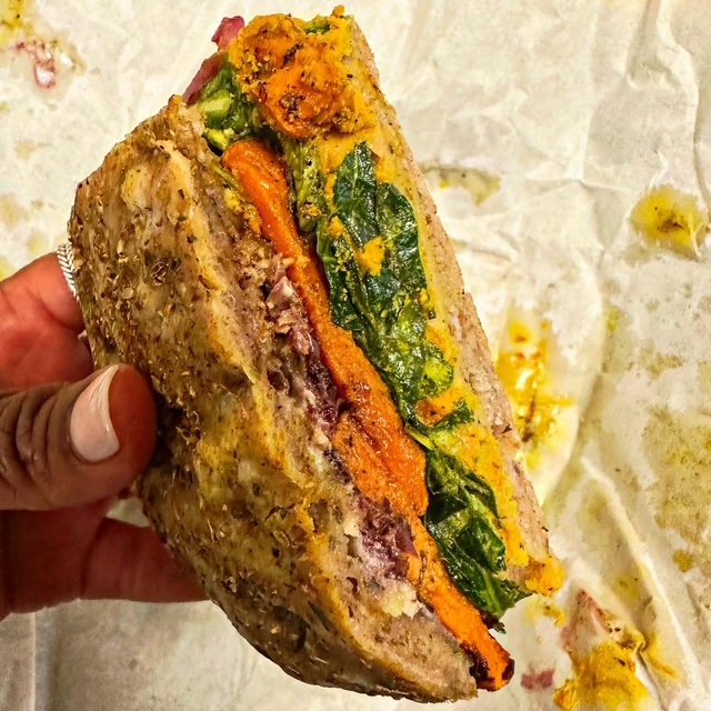 The sweet potato sandwich from Abadir's. (Photo by Chanda Temple)