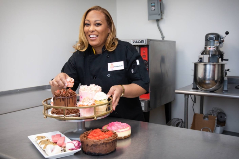 Takeeka Goshay loves love, which explains her affinity for wedding cakes. (Photo provided by Adored Sweets)